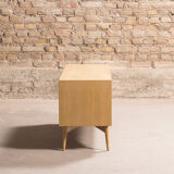 TV stand in oak latte with 2 storage spaces