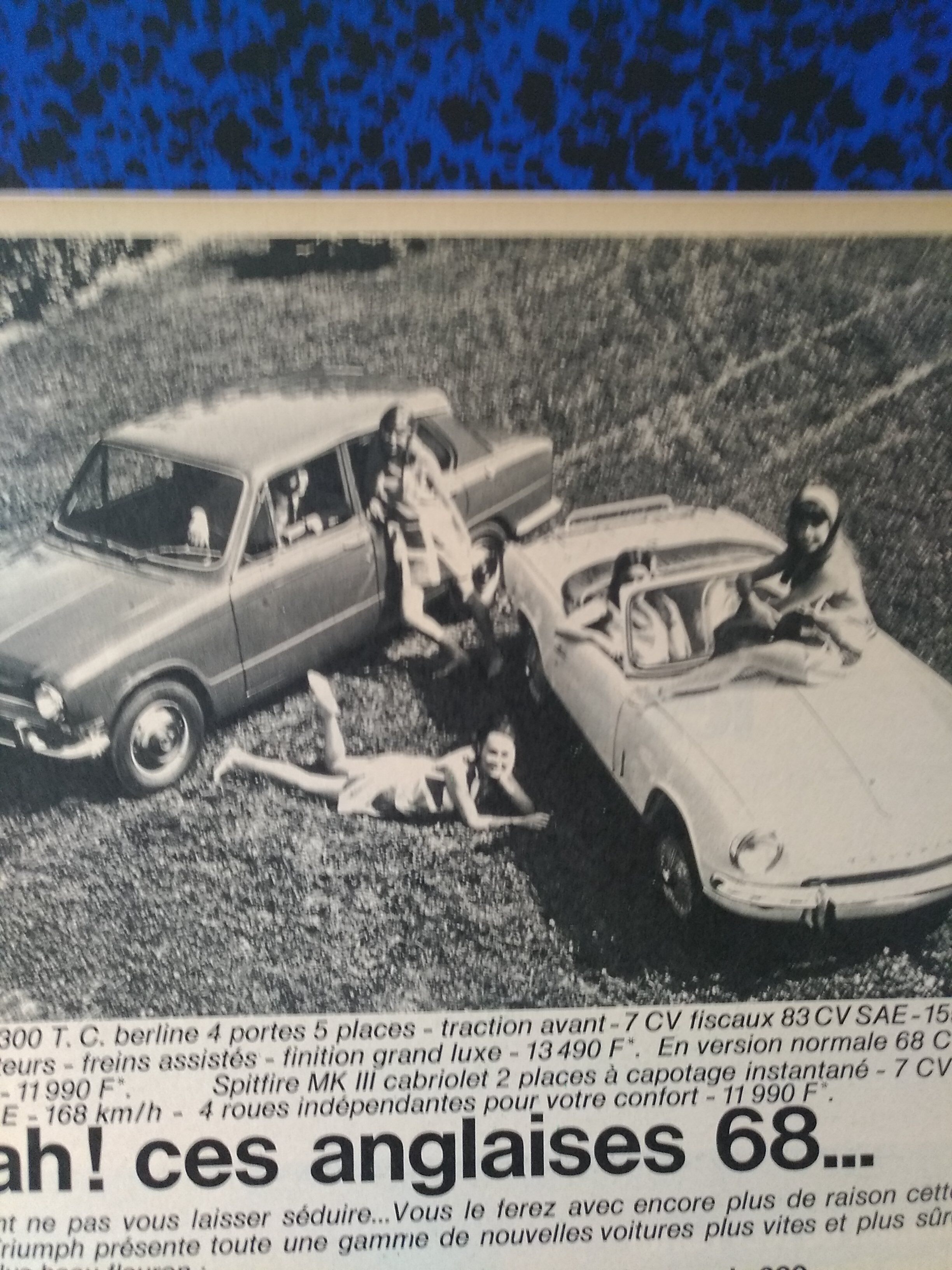 Triumph car paper advertisement