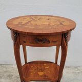 Louis xv style marquetry table Chinese scene
