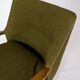 Armchair in birch and orginal dark green fabric of danish design from the 1950