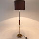 1950s Chrome & Wood Floor Lamp, Czechoslovakia, Restored