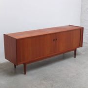 Danish teak sideboard with tambour doors, 1960s