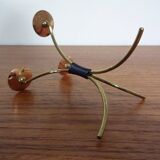 German filigree brass and copper candleholders, 1960s, set of 3