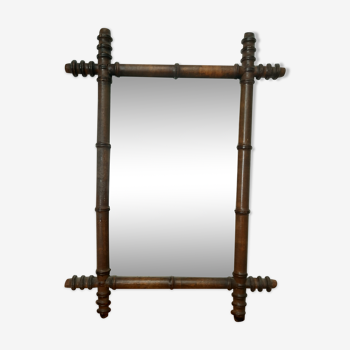 Miroir bambou foncé