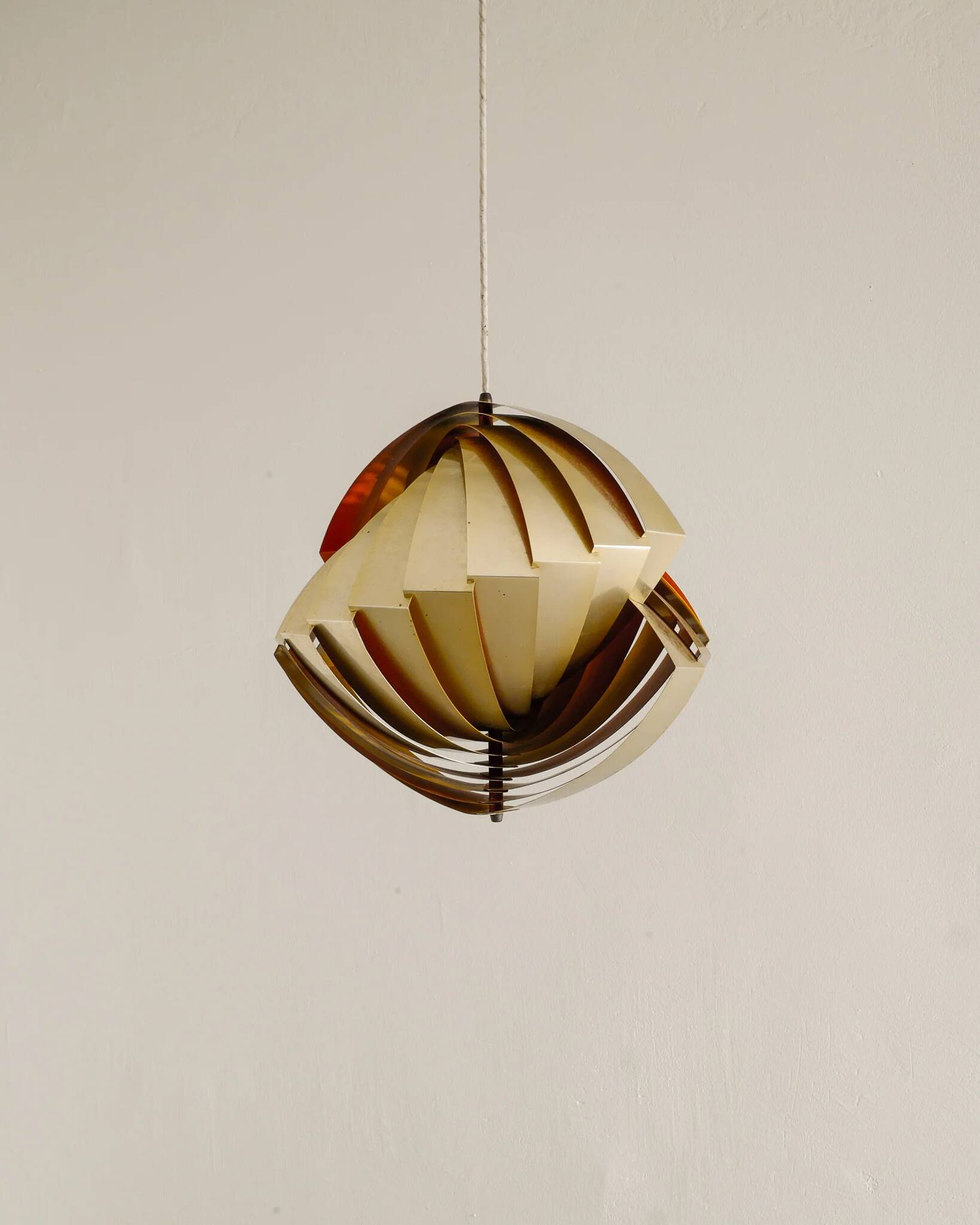 Suspension vintage danoise en laiton « Tivoli » Louis Weisdorf du milieu du siècle, années 1960