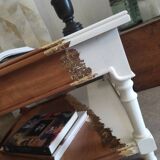 White coffee table and gold leaf