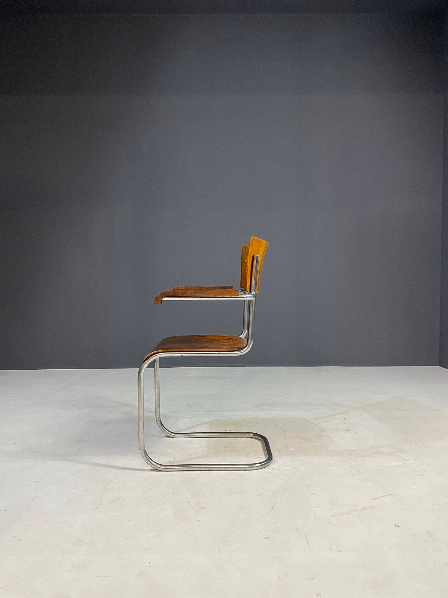 Chaise vintage dans le style de Marcel Breuer, Tchécoslovaquie, années 1970