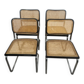 Lot de quatre chaises Marcel Breuer Cesca b32