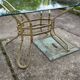 Brass and glass dining table, Italy, 1970s