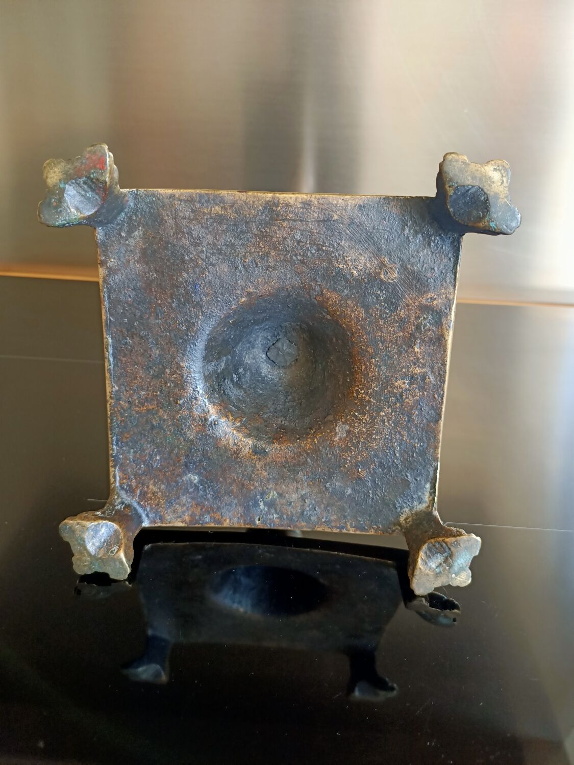 Spanish candle holder eighteenth bronze