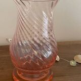 Pink glass vase