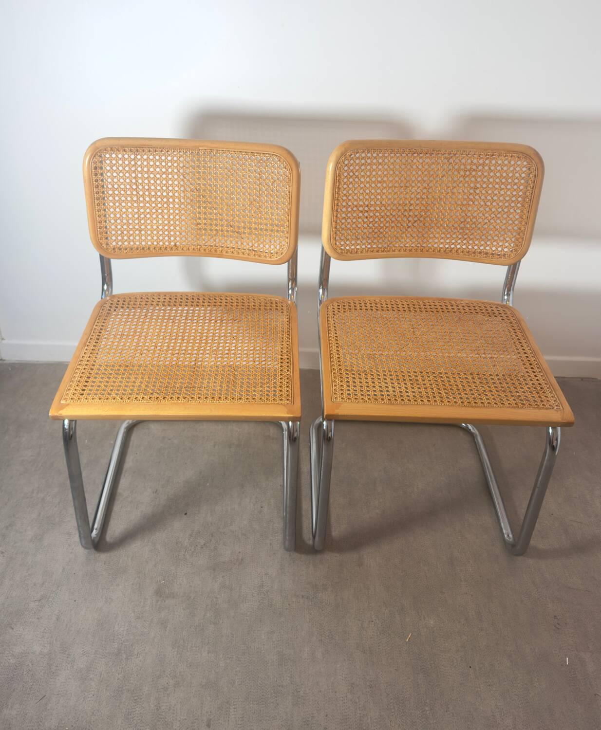 Paire de chaises Cesca Marcel Breuer B32 made in Italy