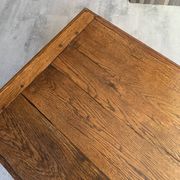Rustic farmhouse antique coffee table made of solid oak with 1 drawer 50.