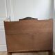 Wooden console table / vintage folding desk with mirror and small drawer