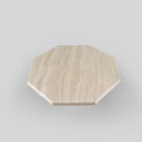 Mid Century Octagonal travertine coffee table
