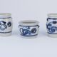 Vases en grès avec motif floral bleu cobalt de Westerwald, Allemagne, ensemble de 3