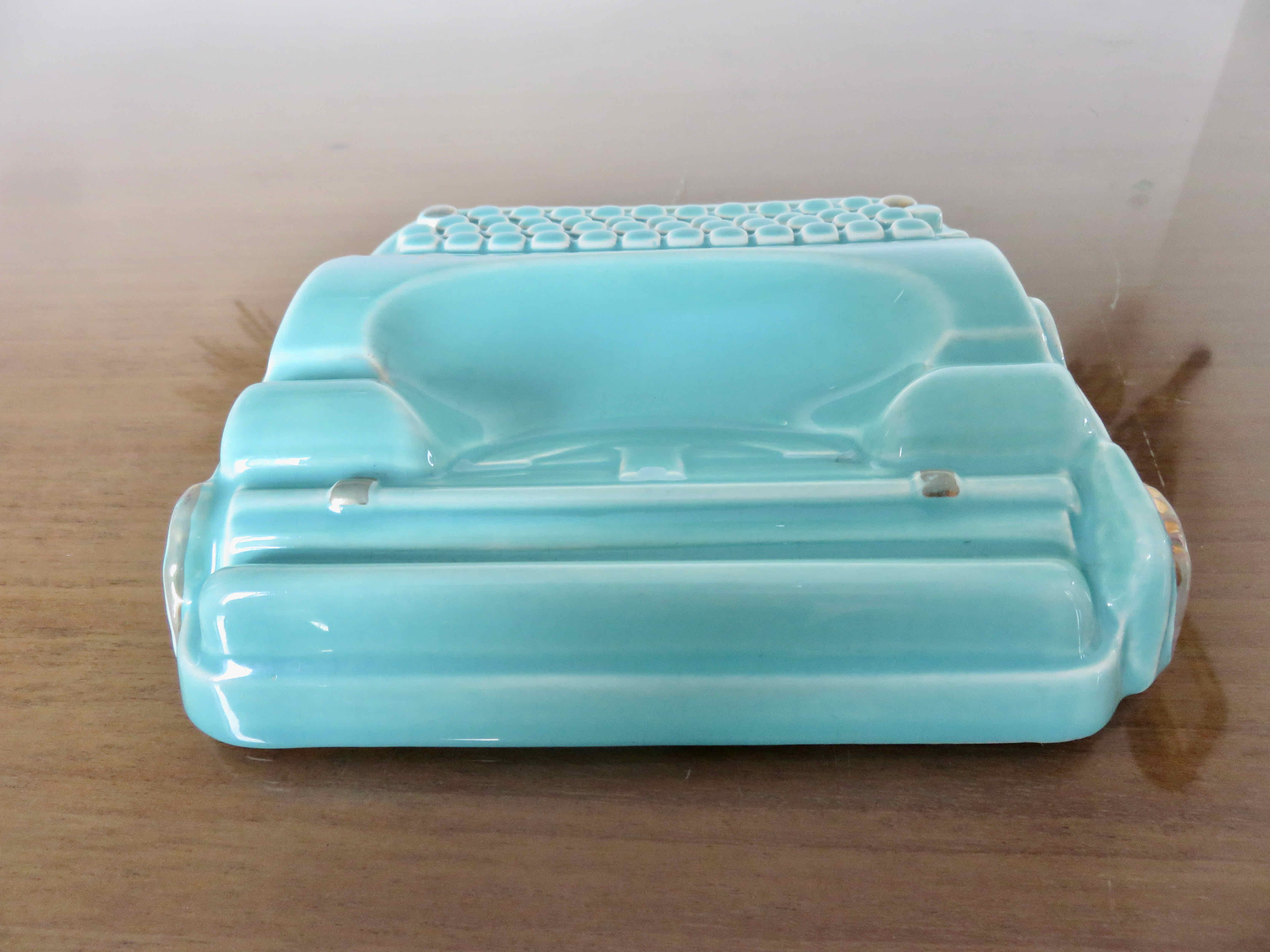 Ashtray japy machinę to write ceramic 50s 60s