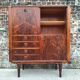 Vintage rosewood sideboard, antique secretary furniture, bookcase