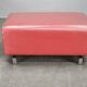 Wittmann Oversized Red Leather Lounge Armchairs and Ottoman, Austria