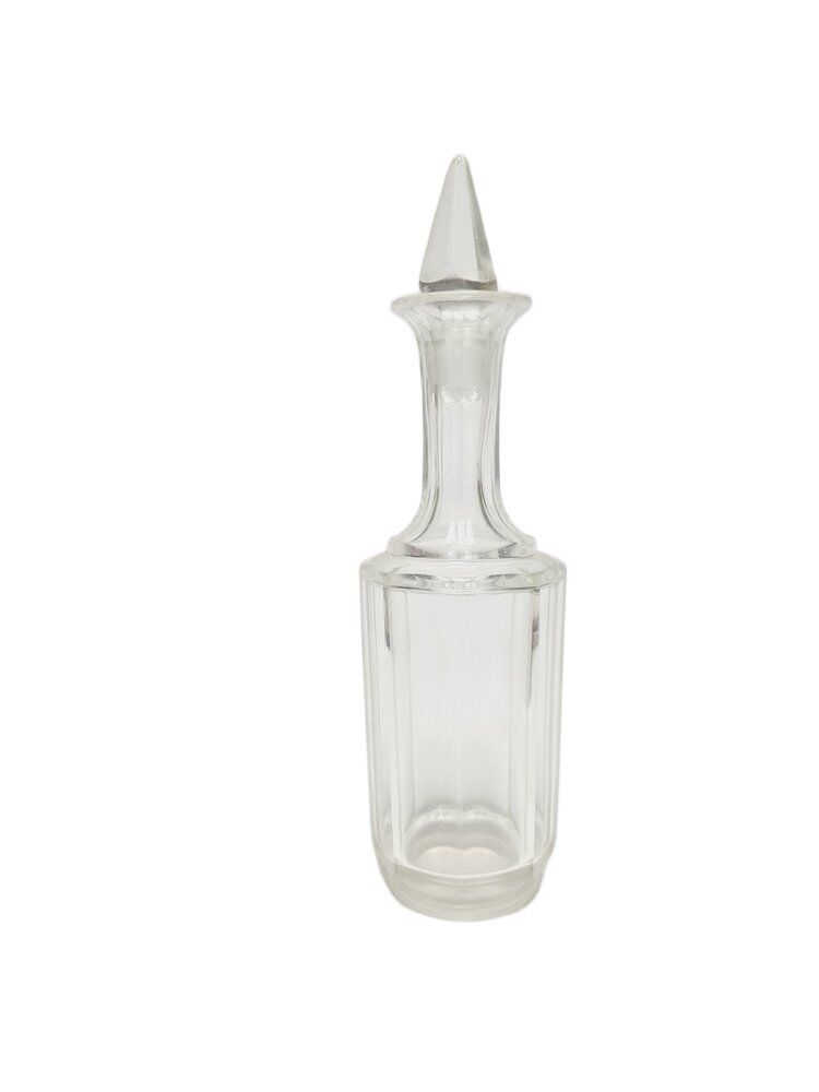 Biedermeier style Czechoslovakian olive and oil carafe, 1900s