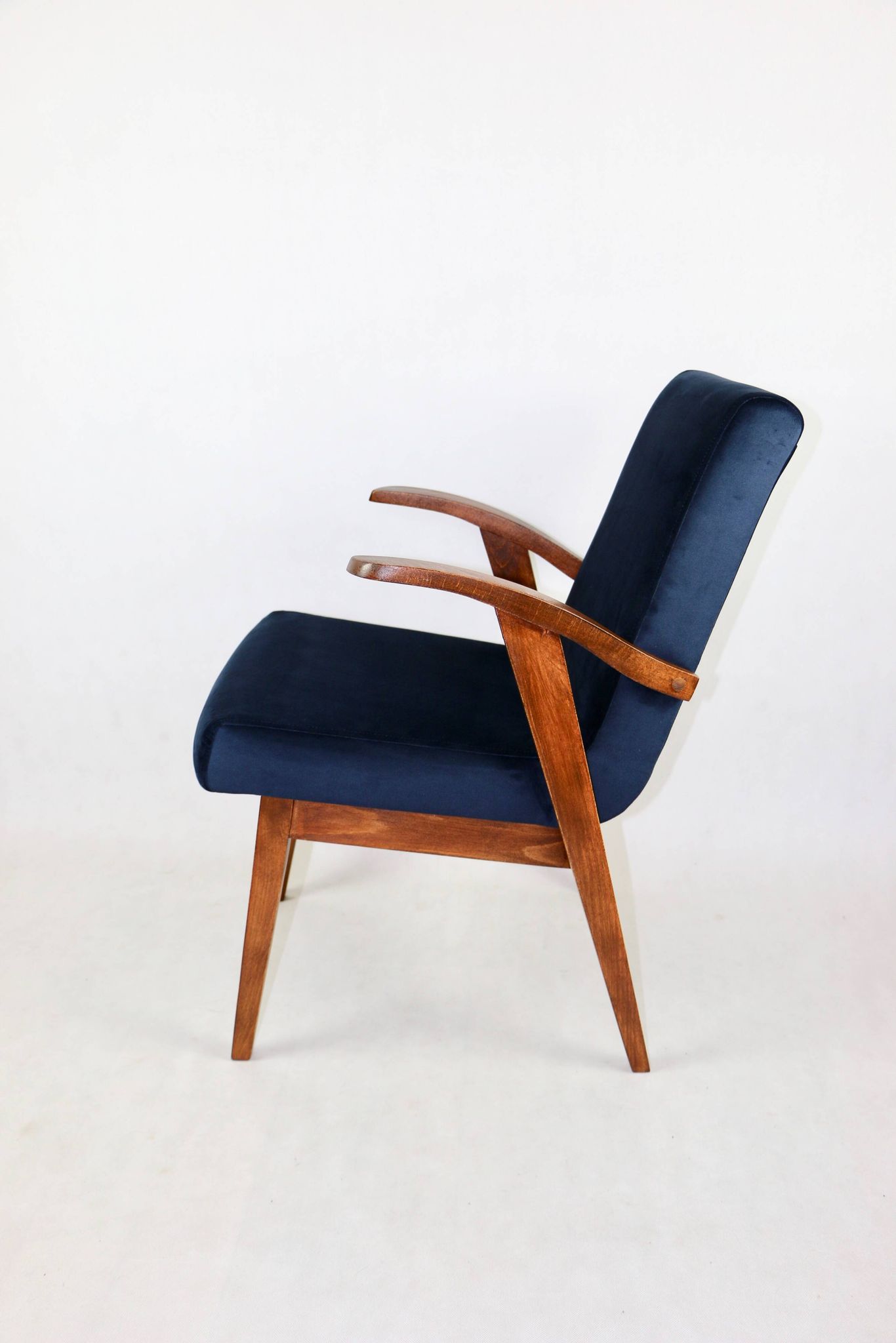 Vintage armchair 300-123, design by M. Puchała navy blue - set of 2 pieces
