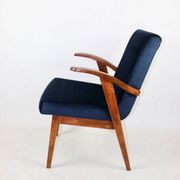 Vintage armchair 300-123, design by M. Puchała navy blue - set of 2 pieces