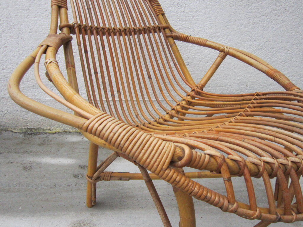 Rattan armchair 60s