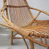 Rattan armchair 60s