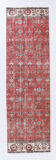 2x8 red floral turkish runner rug.77x261cm
