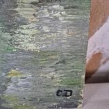 Old oil painting, old house