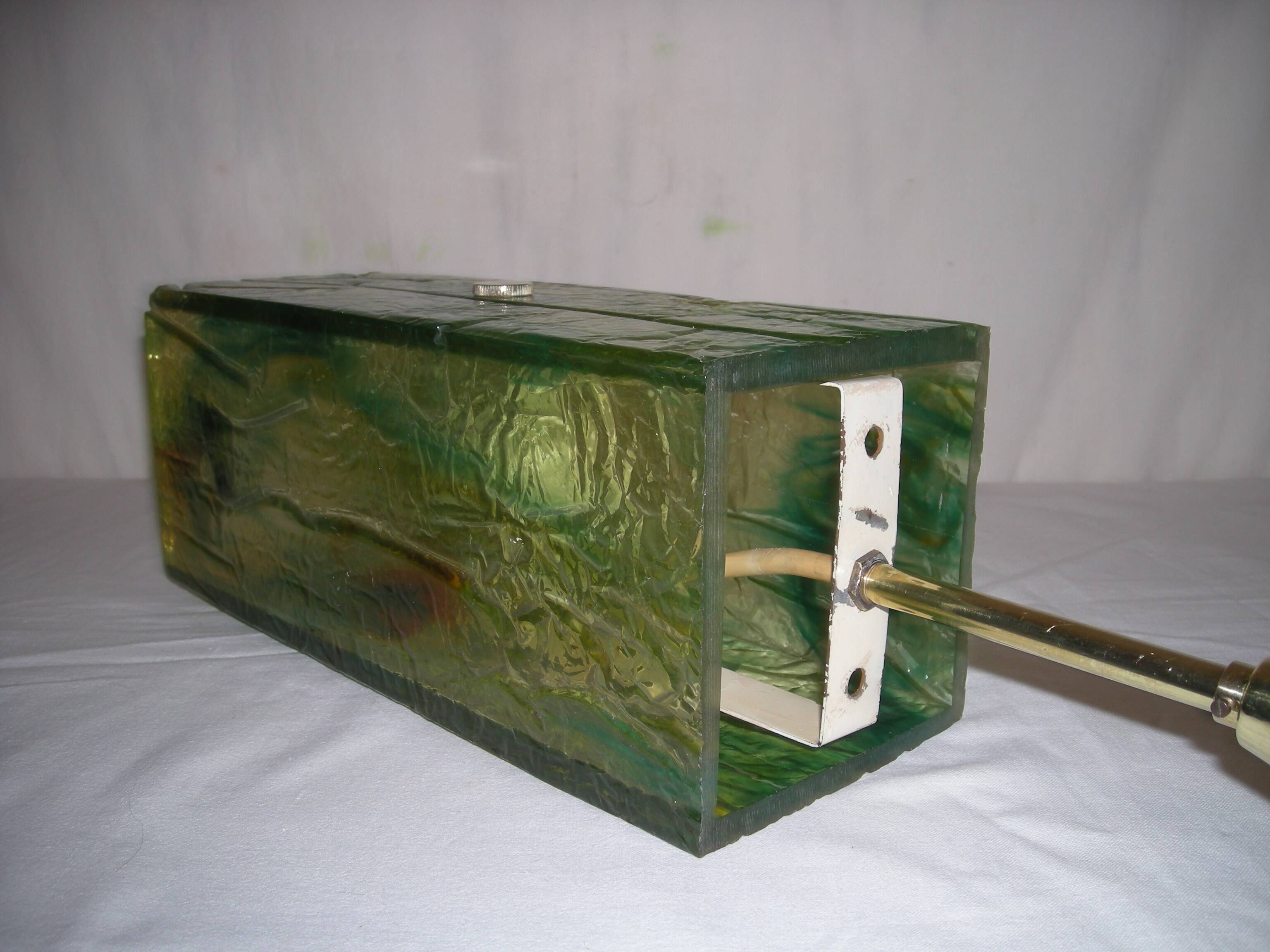 Resin pendant light in the style of Pierre Giraudon from the 60s - 70s