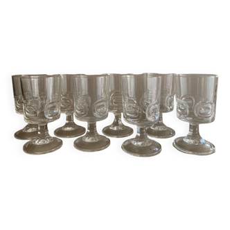 Lot de 8 verres vintage