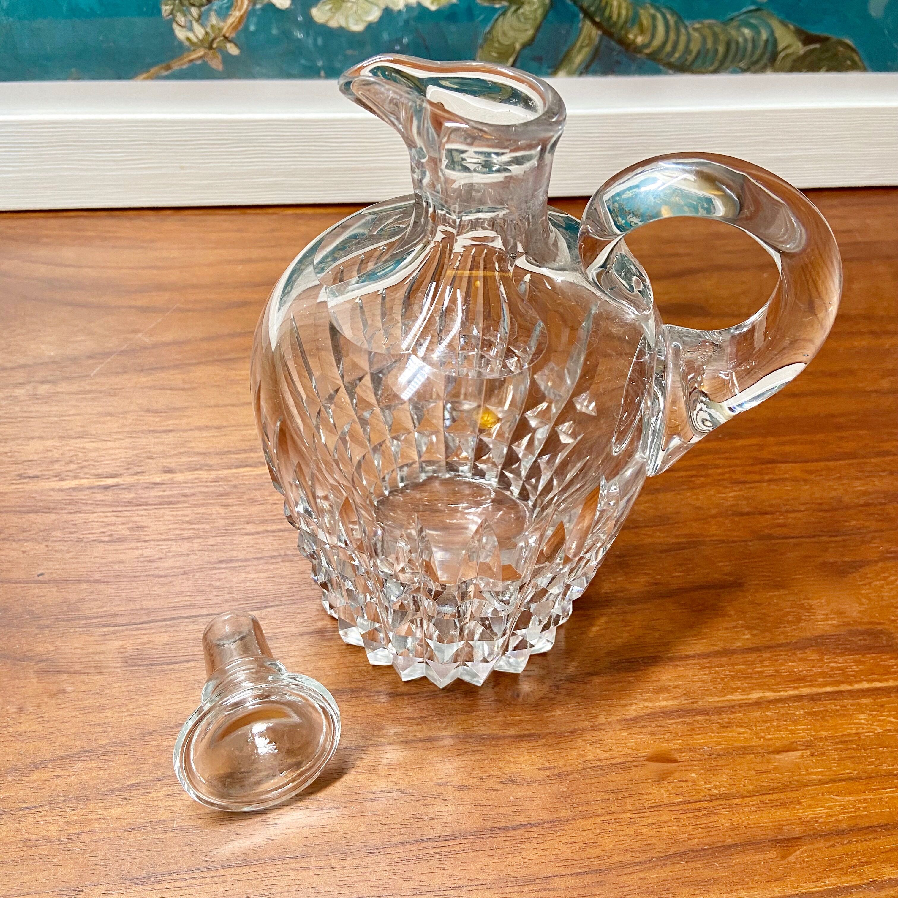 Carved crystal decanter