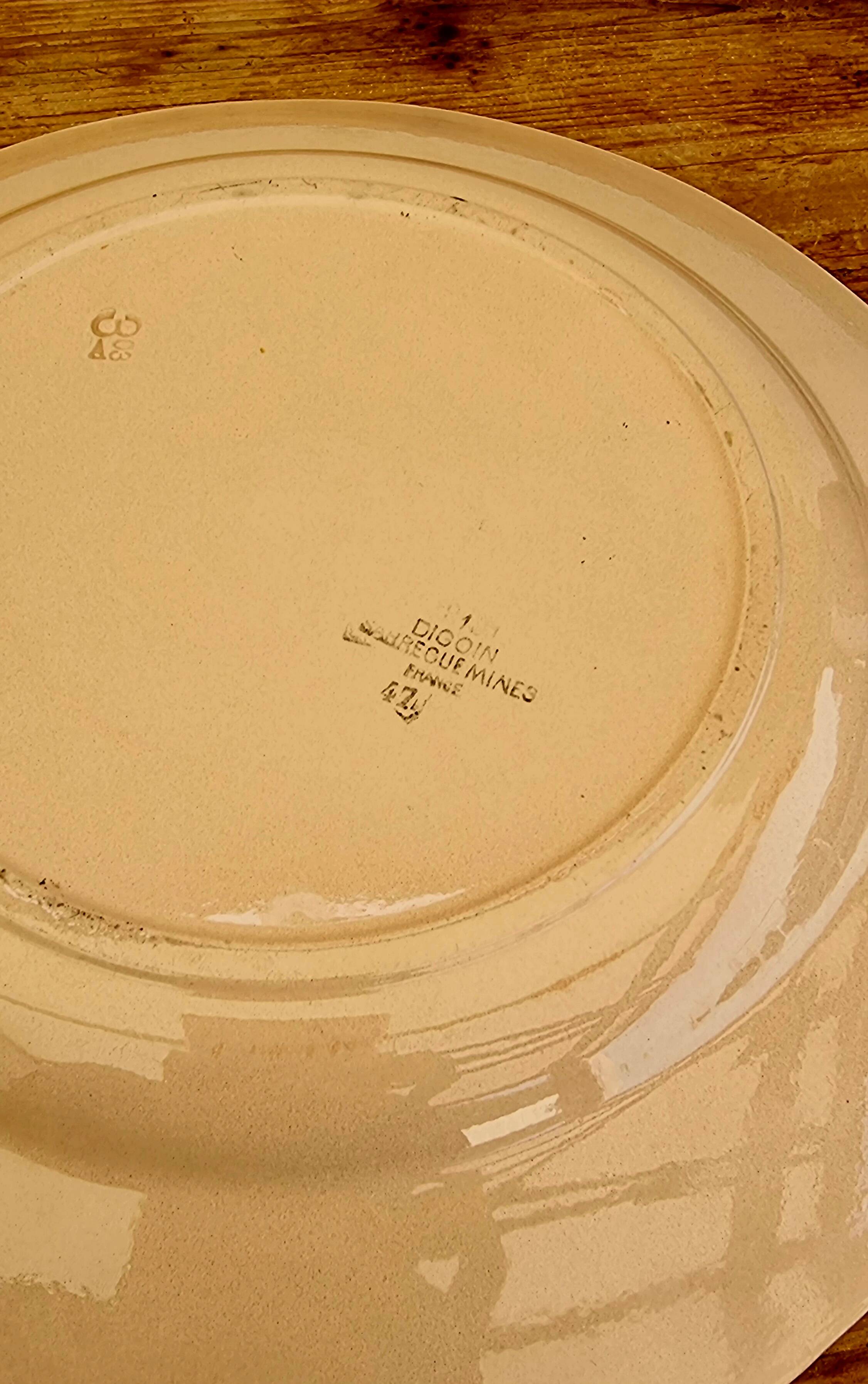 Large serving plate Digoin Sarreguemines 9181