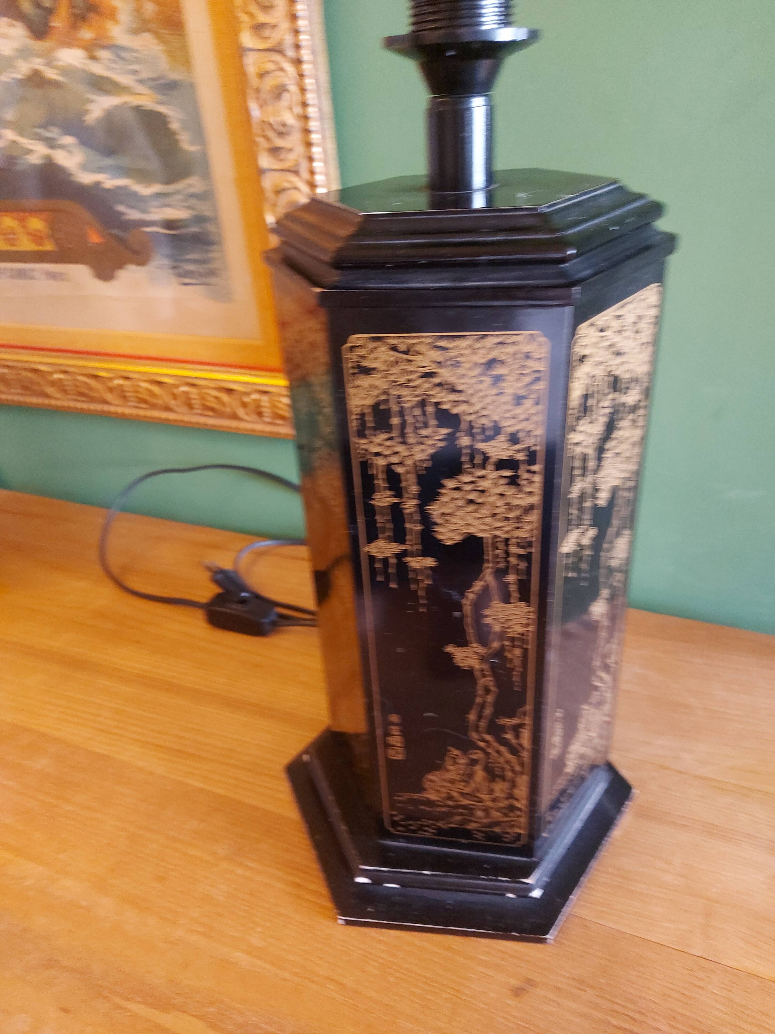 Lampe pagode , abat jour soie