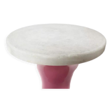 Pink and white "Tam Tam" stool, 1970