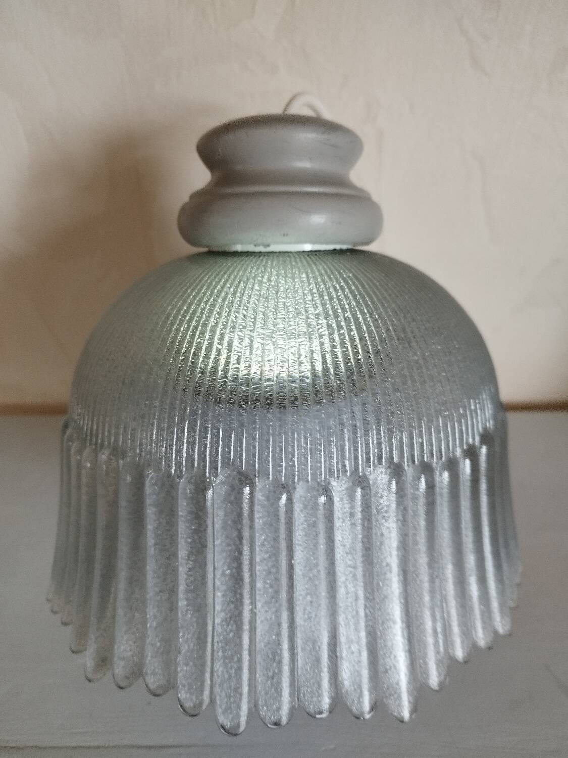 Vintage frosted glass chandelier