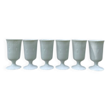 Plain white mazagran cups Limoges Seignolles Edelweis
