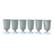 Plain white mazagran cups Limoges Seignolles Edelweis