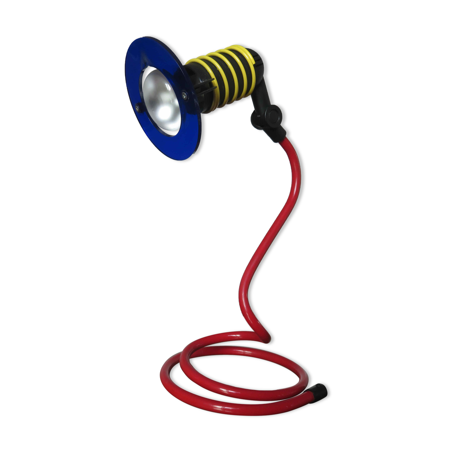 Lamp " spiral " primary colors 80s era Memphis