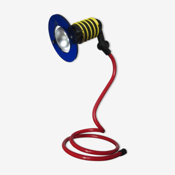 Lampe " spirale " couleurs primaires années 80 era Memphis