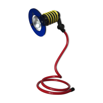 Lampe " spirale " couleurs primaires années 80 era Memphis