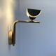 Vintage wall lamp, brass and sandblasted glass, France, 1970