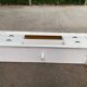 Scandinavian chic country TV unit in solid white and natural wood 160cm