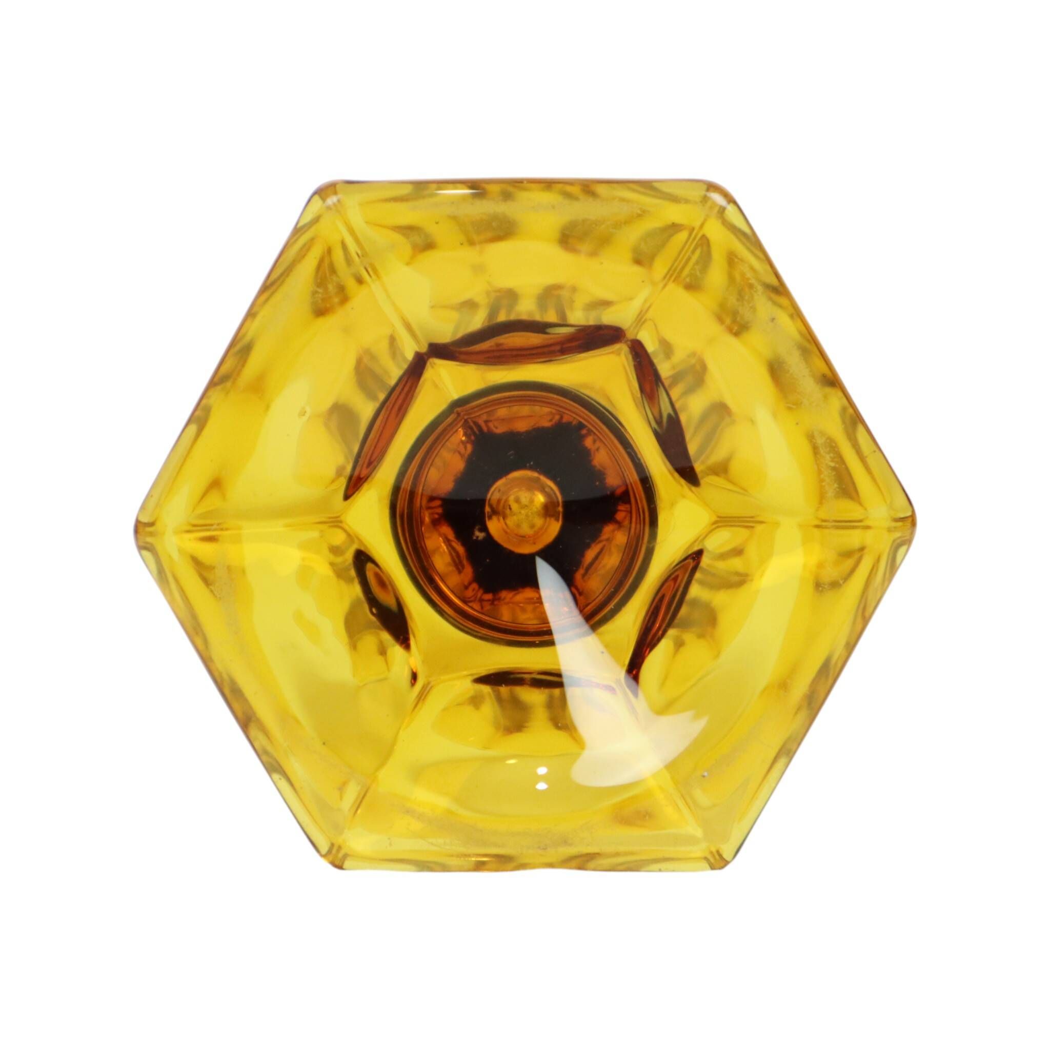 Small Luxval Vase Amber Américain 1935 VSL Art Deco
