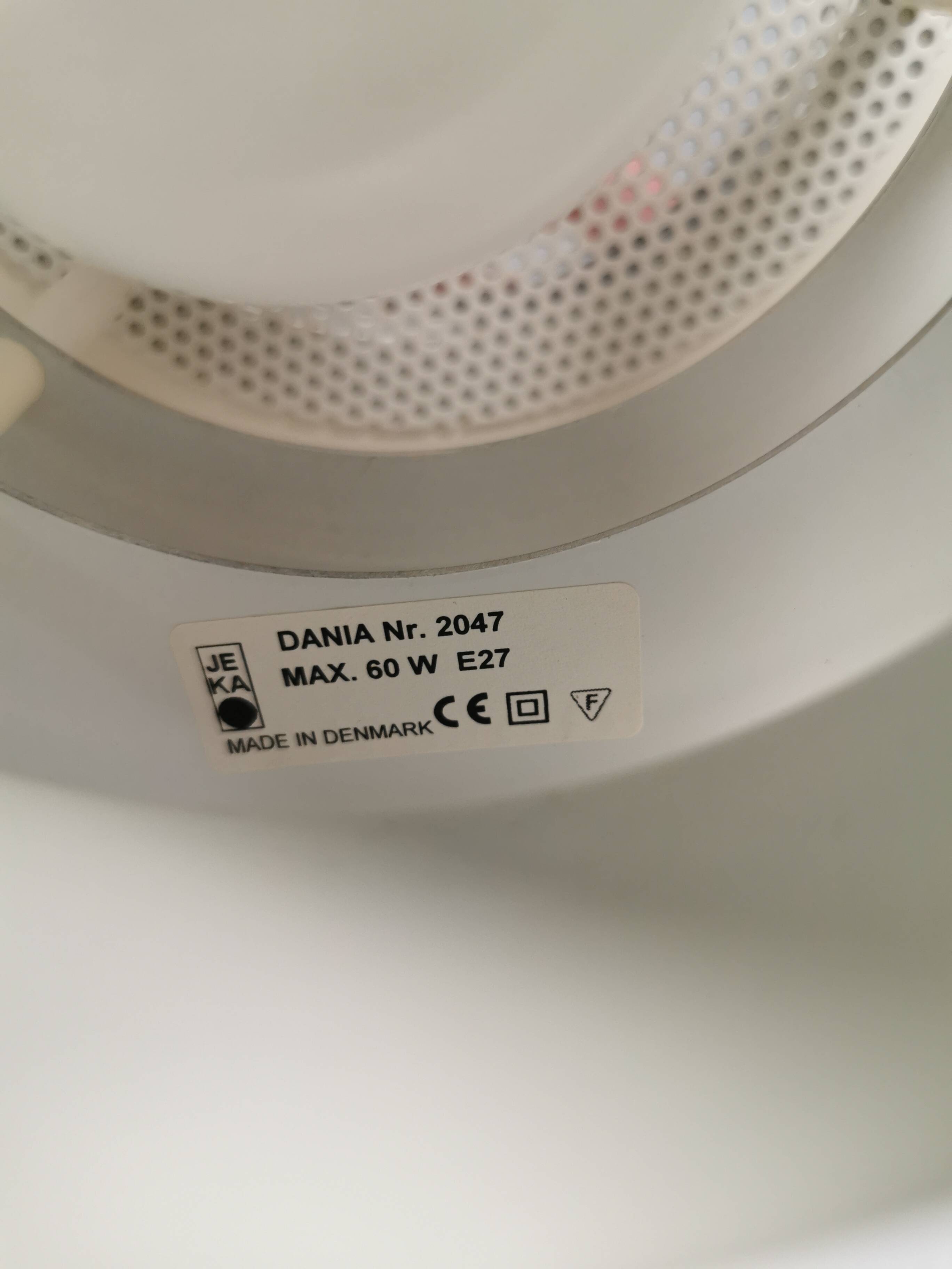 Danish designed hanging lamp, by JEKA (closed in the early 90s) model Dania