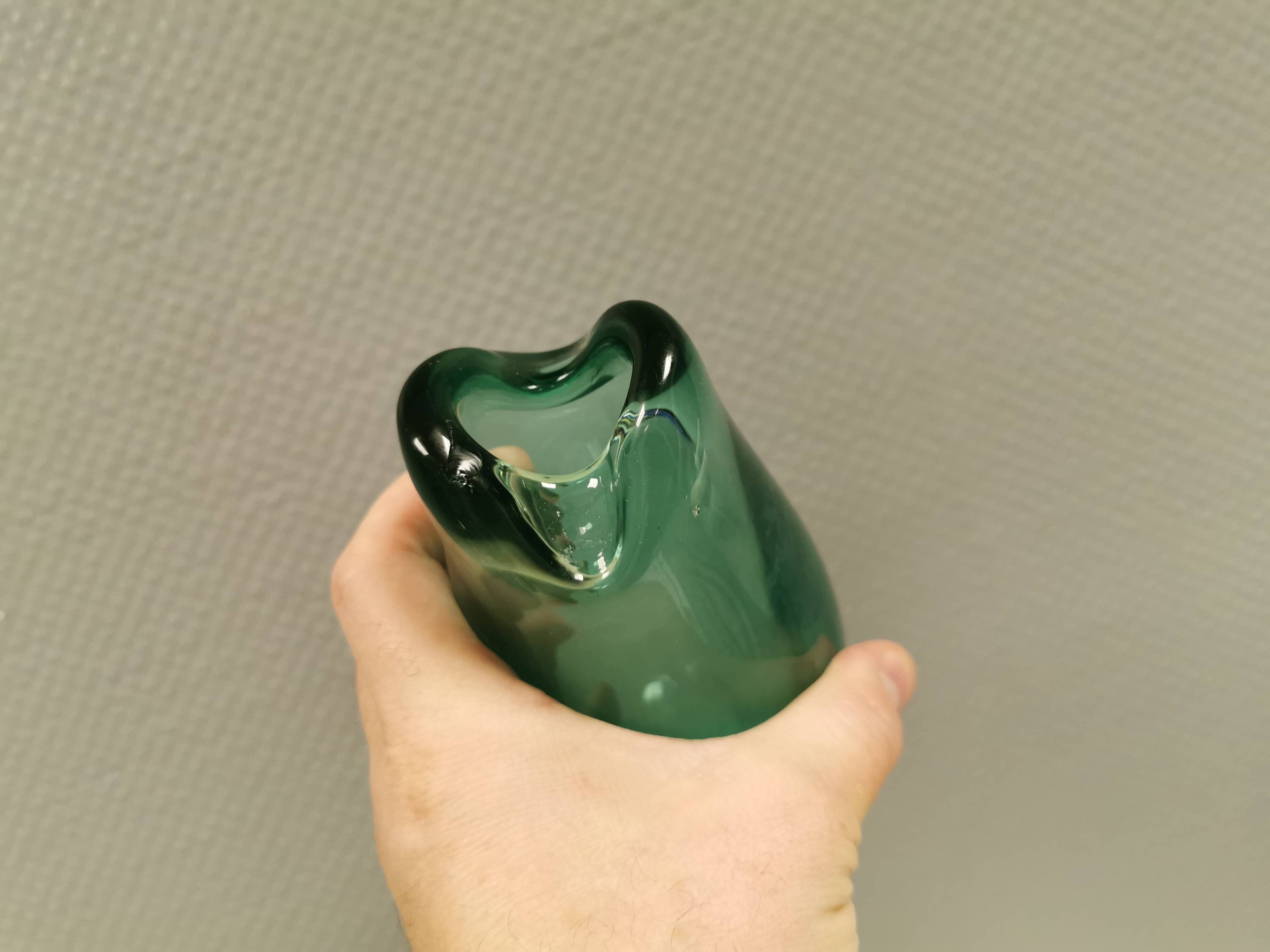 Extrêmement rare "torskemund/ cod mouth", vase - per lütken, holmegaard 1951