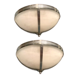 Gra2nds appliques en verre marbré par Zonca, années 1970