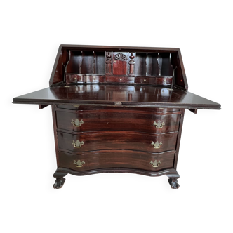 Chippendale english mahogany secretary