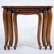 Vintage Style Louis XV Nesting Tables in Walnut, Set of 3